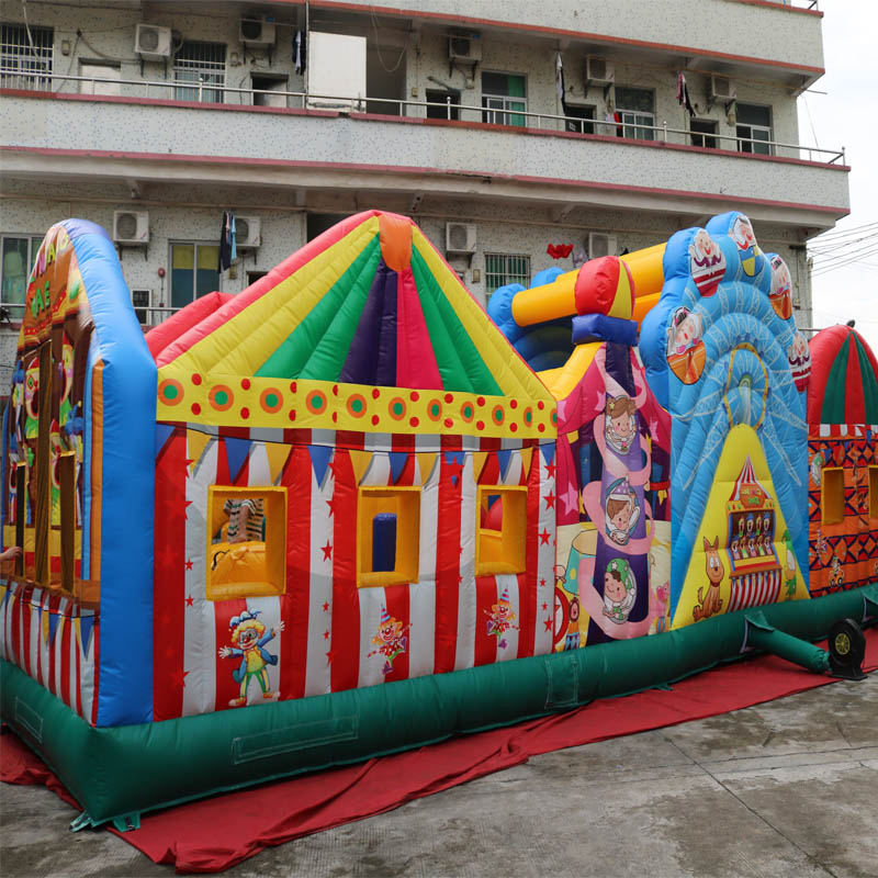 60x10m 0.55mm PVC Inflatable Bouncer for Agricultural Farm Use – CE Certified, Blower Included, Bulk Supply
