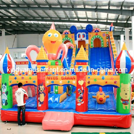 Food Service Family Zone 12*6m Inflatable Bouncy Castle – CE EN71, MOQ 1, OEM Bulk Supply
