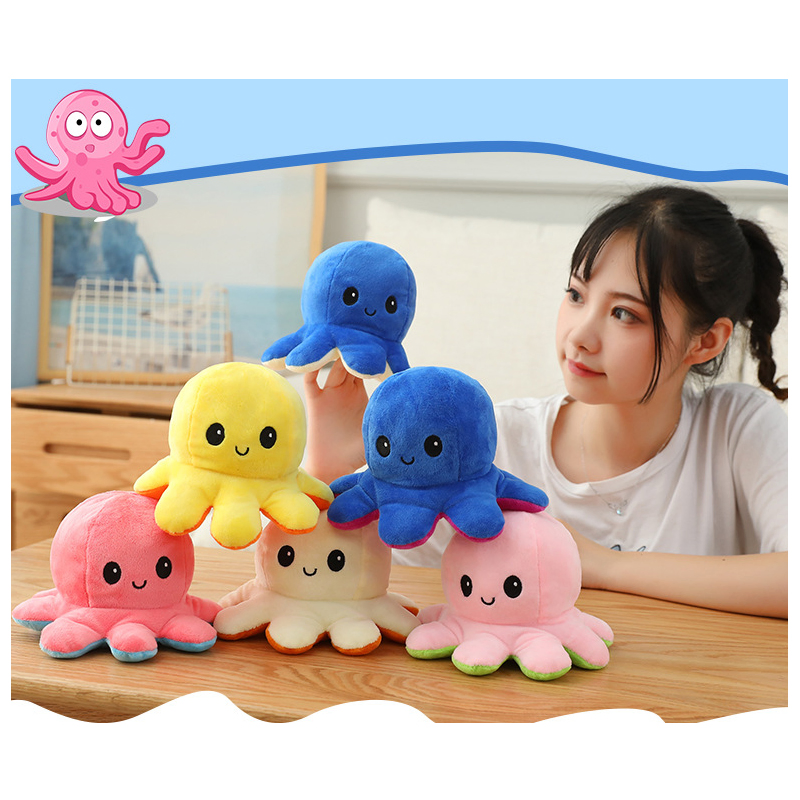 Baby Products & Promotional 20*10cm Handmade Plush Octopus Doll, MOQ 100PCS CE