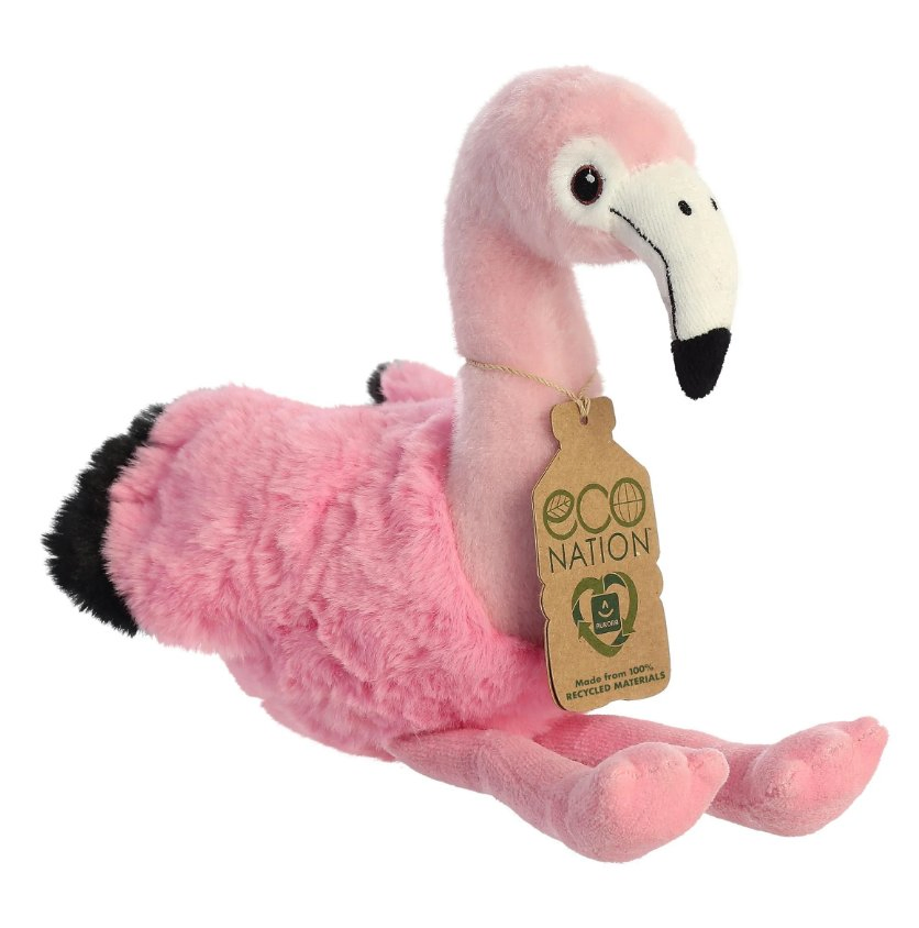 30cm Recycled Flamingo Plush Toy for Industrial Manufacturing – Multi Safety Certified, 50pcs Flexible MOQ, Factory-Direct Supply