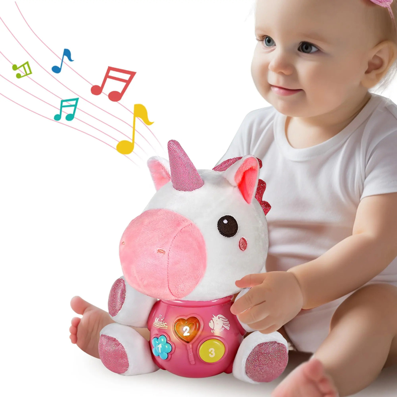 Cotton Fabric Cotton-Filled Medium Baby Unicorn Plush Toy – EN71 Certified, Factory Direct, MOQ 180 PCS