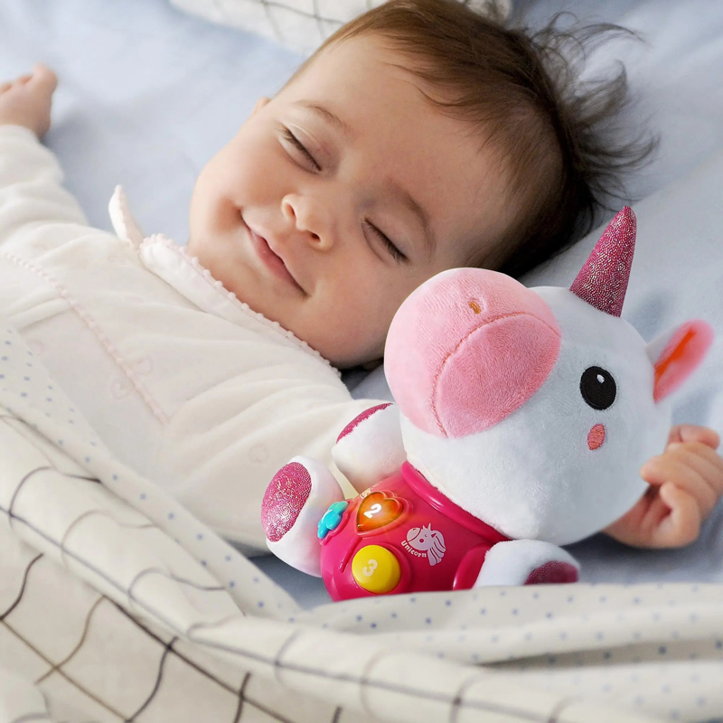 Cotton Fabric Cotton-Filled Medium Baby Unicorn Plush Toy – EN71 Certified, Factory Direct, MOQ 180 PCS