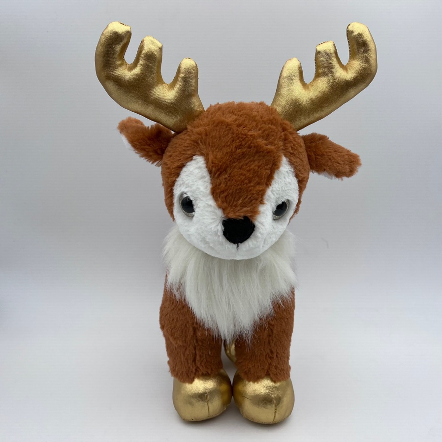 MOQ 500PCS Finished Plush Reindeer Toy – Retail-Ready, White Label, EN71 Cert, OEM Supported