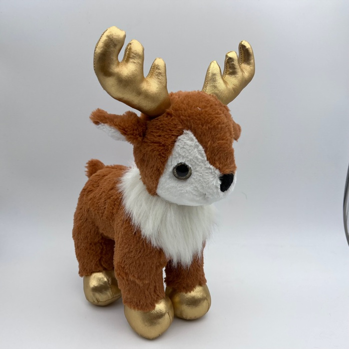 MOQ 500PCS Finished Plush Reindeer Toy – Retail-Ready, White Label, EN71 Cert, OEM Supported
