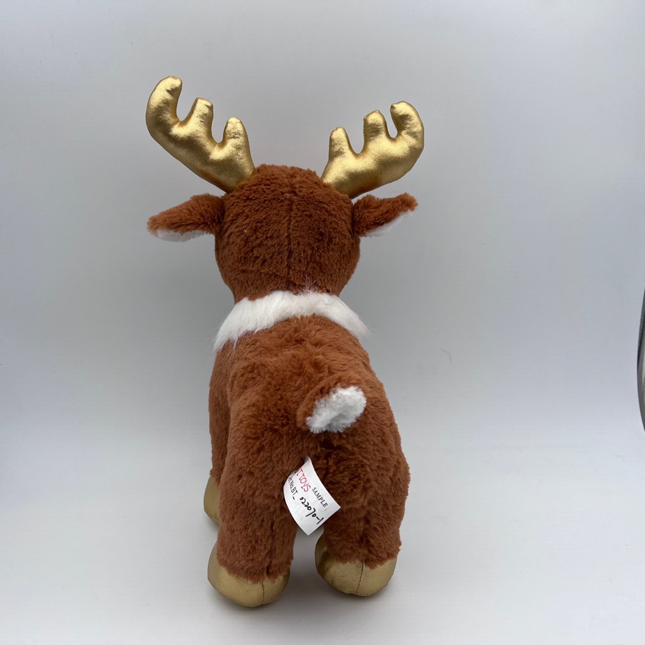 MOQ 500PCS Finished Plush Reindeer Toy – Retail-Ready, White Label, EN71 Cert, OEM Supported