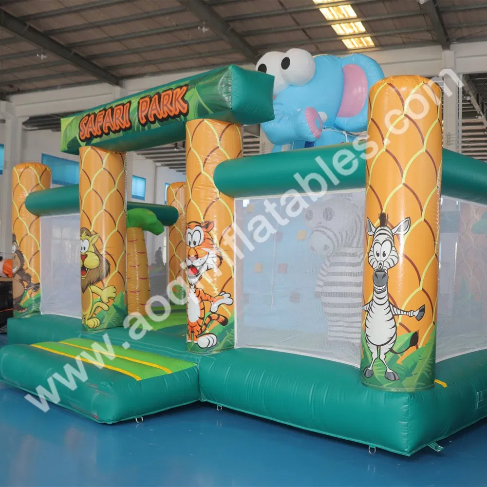 Inflatable Safari Bouncer AQ01404 Fully Compliant for EU – CE EN14960, OEM, 1PC MOQ