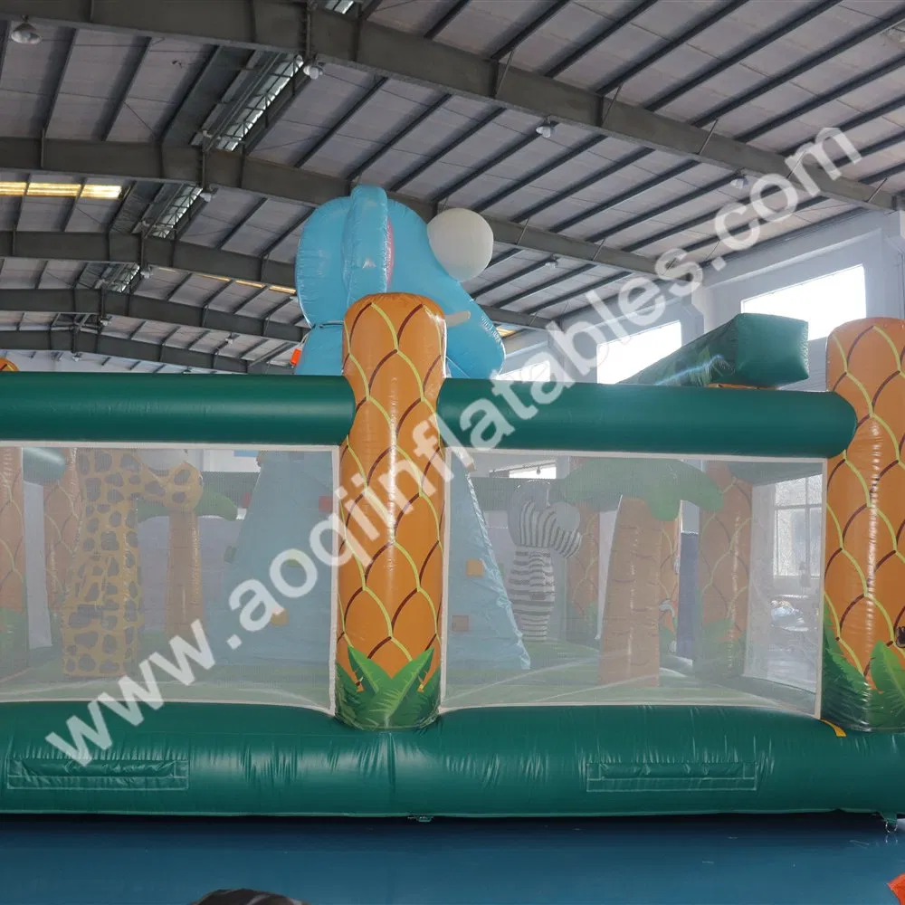 Inflatable Safari Bouncer AQ01404 Fully Compliant for EU – CE EN14960, OEM, 1PC MOQ