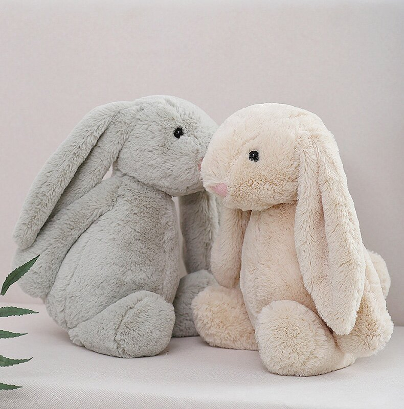 Factory Direct Standing Long Ears Plush Bunny Toy for US Market – CE Certified, Ships from US Stock, MOQ 2pcs