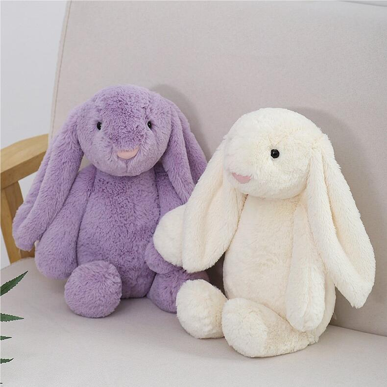 Factory Direct Standing Long Ears Plush Bunny Toy for US Market – CE Certified, Ships from US Stock, MOQ 2pcs