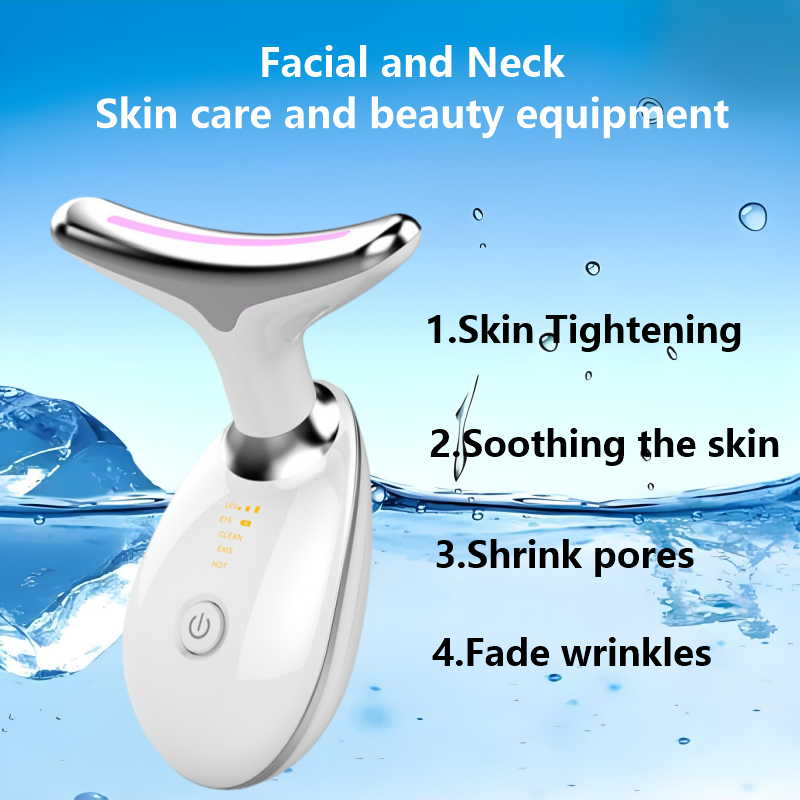 7 Colors LED Light Neck Lifting Massager with Full Test Report – 7000 Vibration/M, CE RoHS PSE ISO9001 Inspected, COC Available