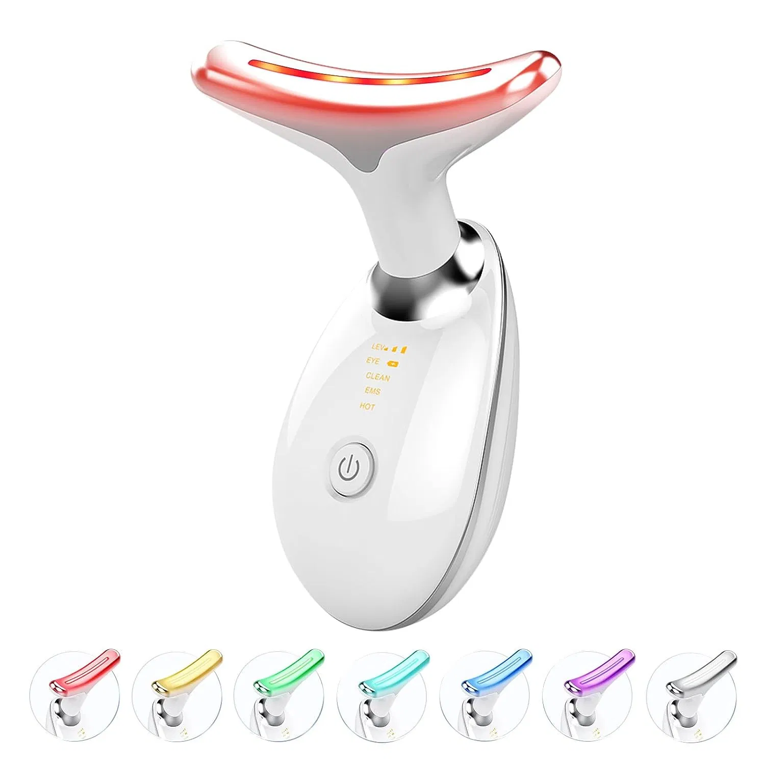 7 Colors LED Light Neck Lifting Massager with Full Test Report – 7000 Vibration/M, CE RoHS PSE ISO9001 Inspected, COC Available