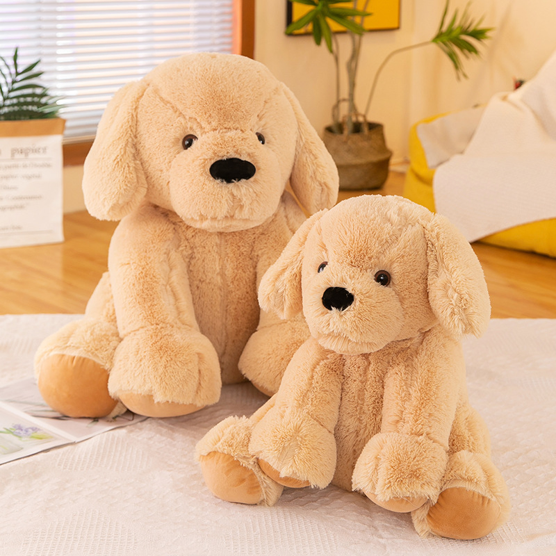 55+5CM OEM/ODM Sitting Labrador Plush Toy – Custom Logo, MOQ 500 Units, Free Sample