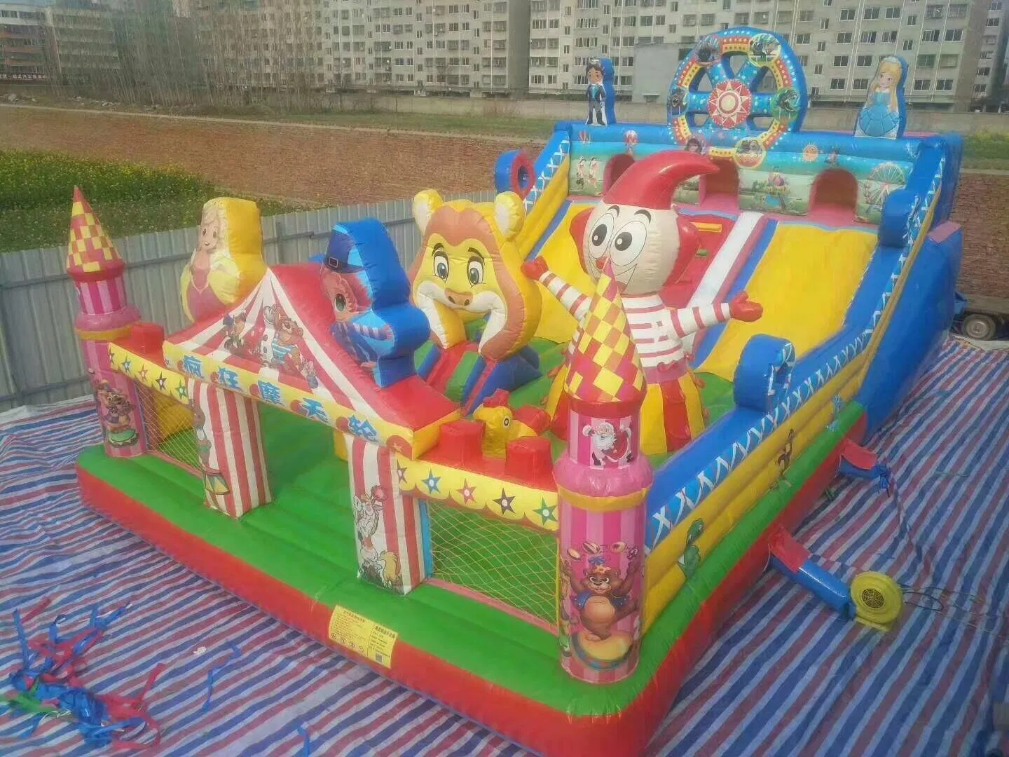 0.55mm PVC Tarpaulin Cartoon Inflatable Bouncer – Outdoor Amusement, MOQ 1pc, OEM Supported, Factory Direct