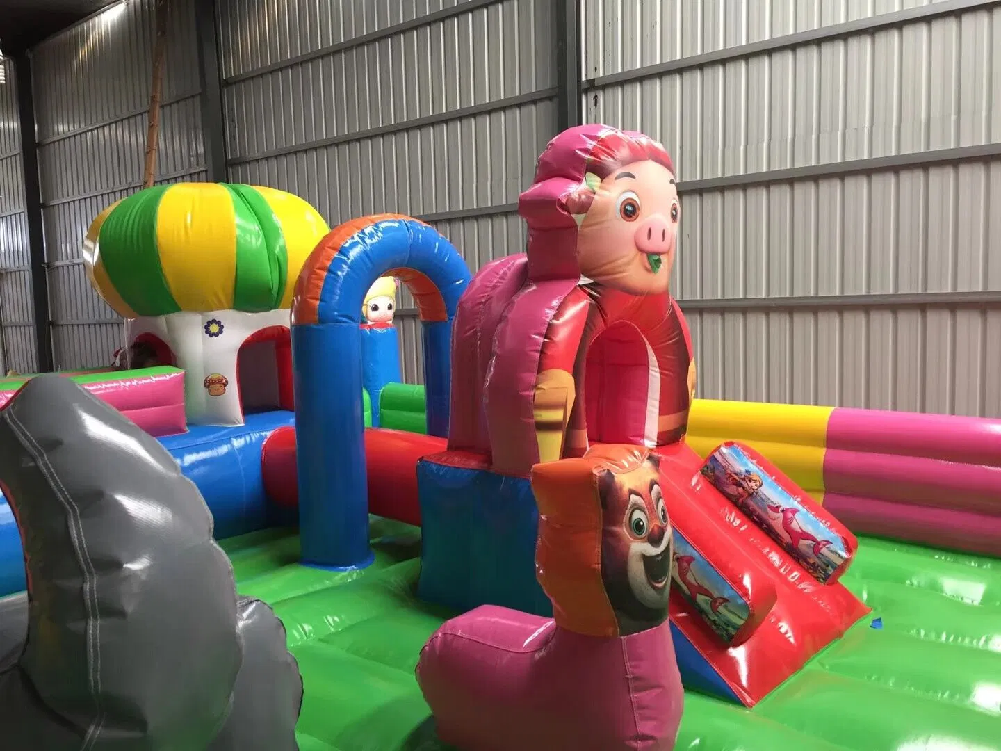 0.55mm PVC Tarpaulin Cartoon Inflatable Bouncer – Outdoor Amusement, MOQ 1pc, OEM Supported, Factory Direct