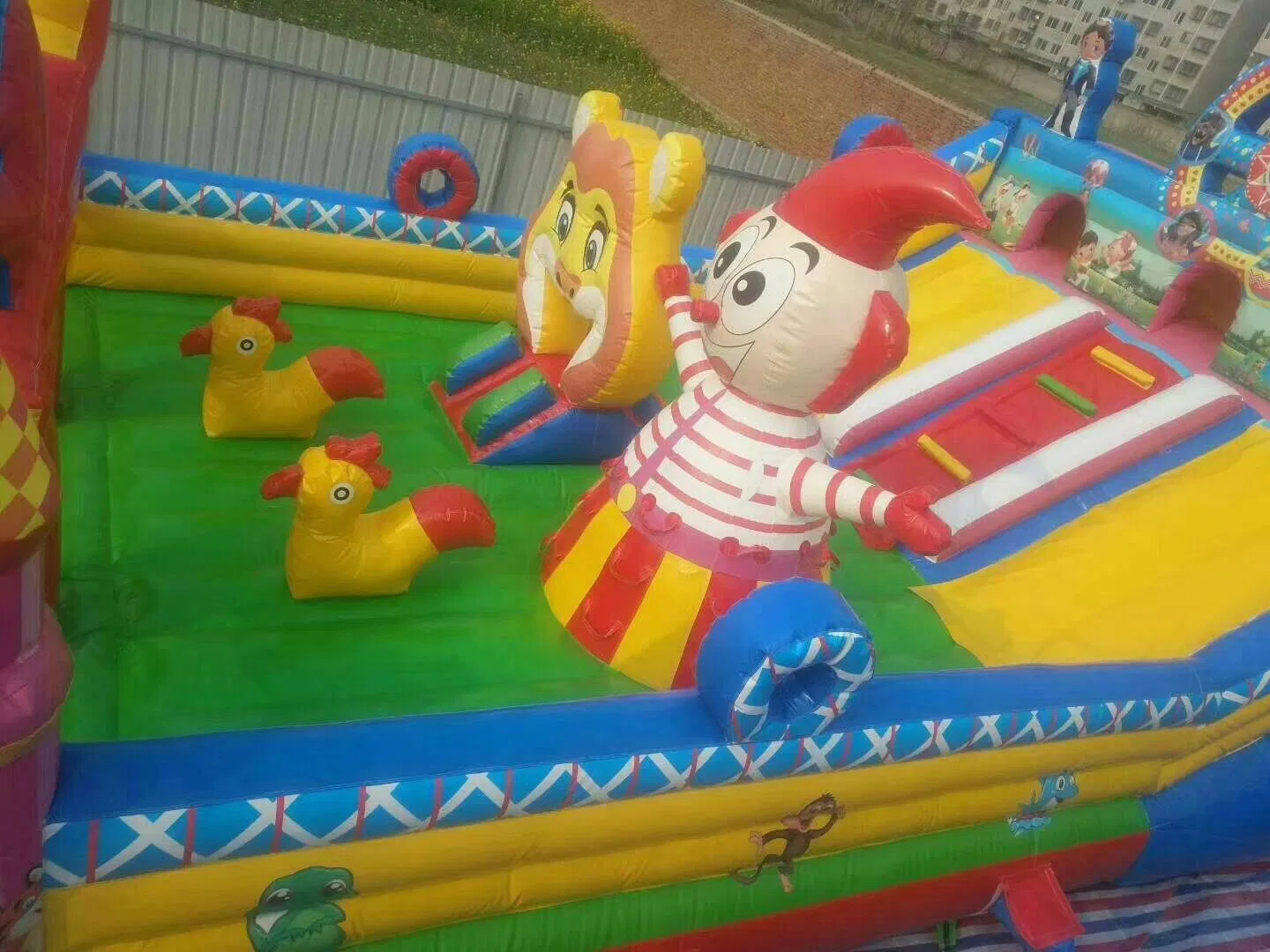 0.55mm PVC Tarpaulin Cartoon Inflatable Bouncer – Outdoor Amusement, MOQ 1pc, OEM Supported, Factory Direct