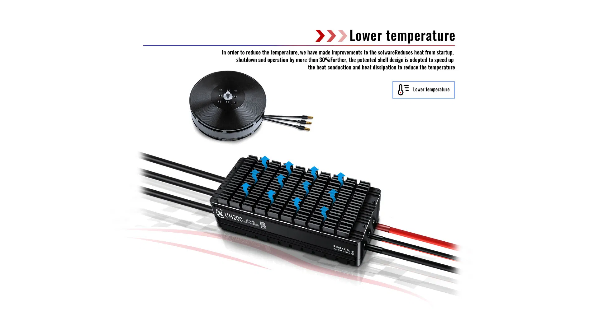 Factory Direct 12-24S 200A Drone ESC for Retail Chain Supply – Private Label Ready, CE, 50 Unit Pallet MOQ