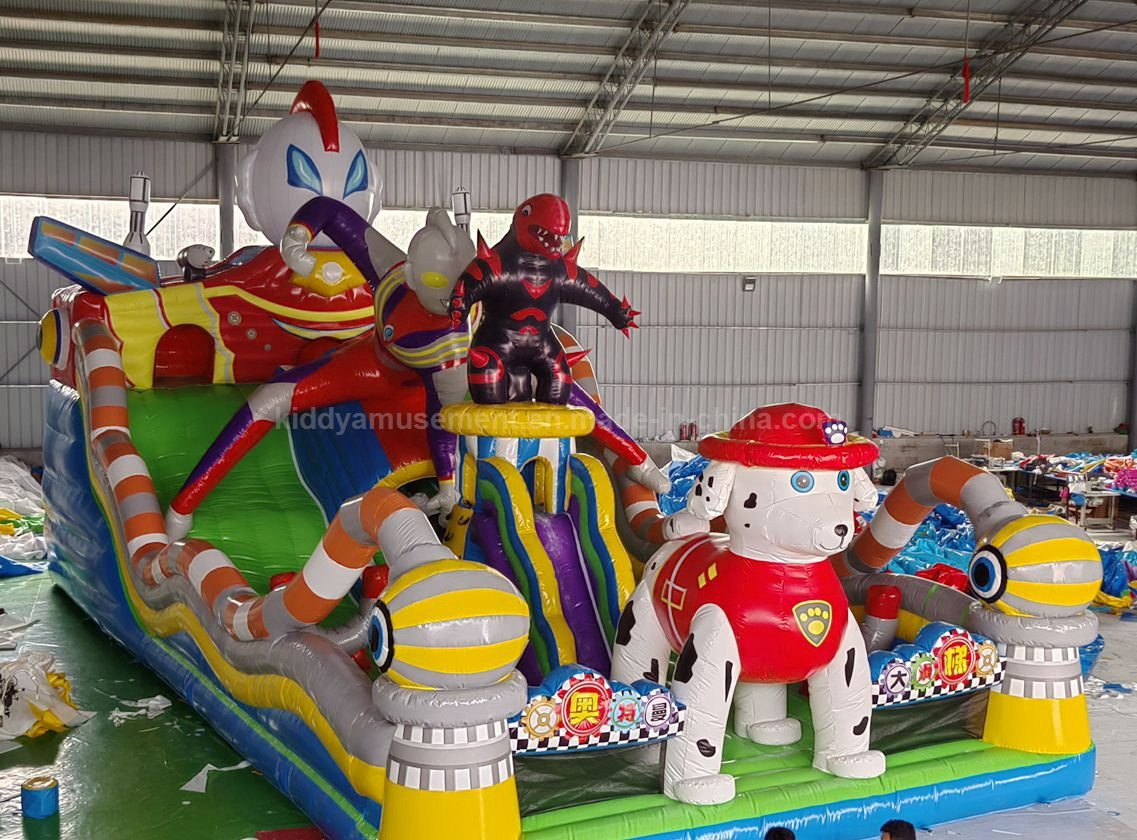 Inflatable Bounce Castle 0.55mm Plato PVC 14*7*6.6m – MOQ 1 CE Certified