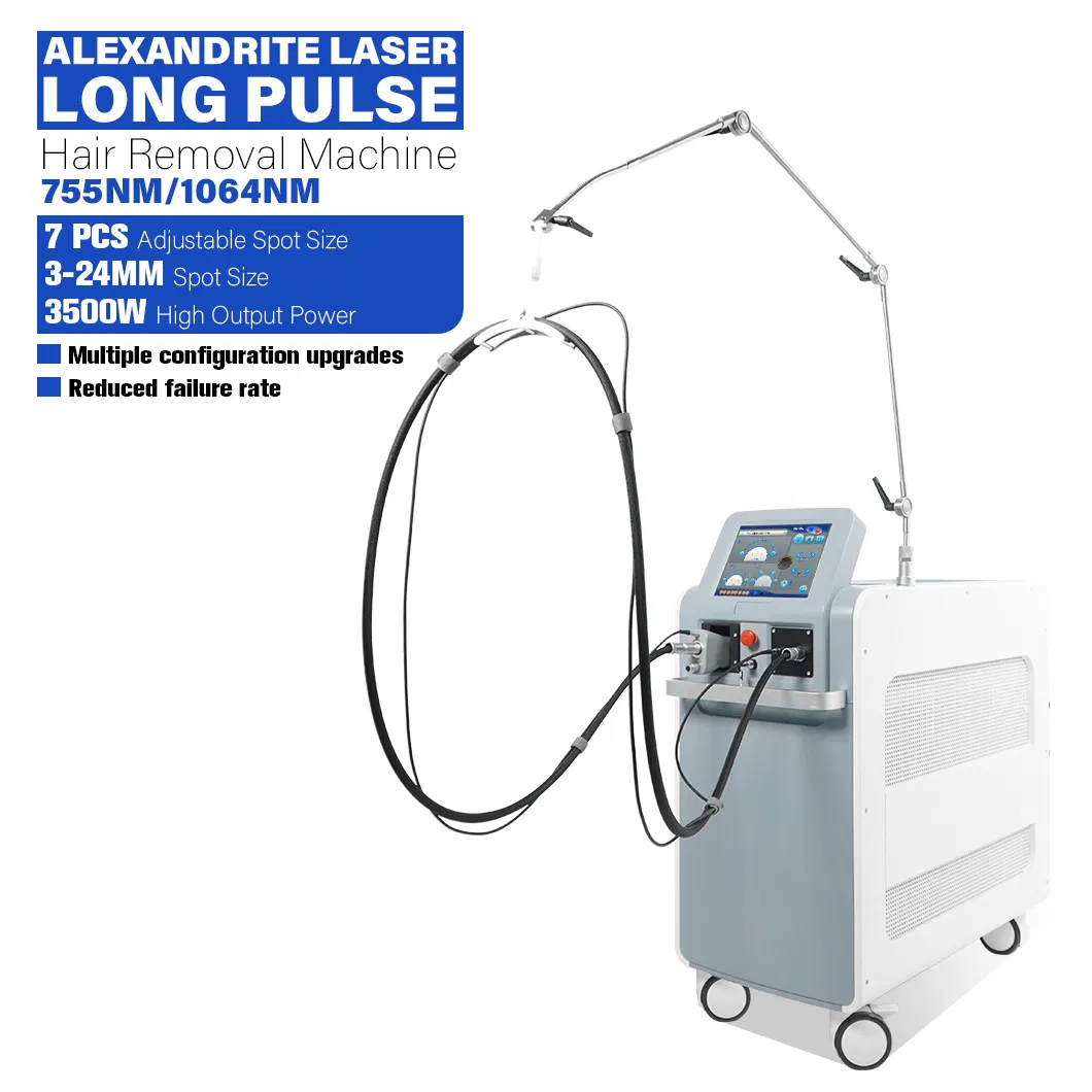 OEM Supply 755nm Alexandrite 1064nm ND YAG Hair Removal Machine – 3500W, 10.4in Touch Screen, MOQ 1 Unit