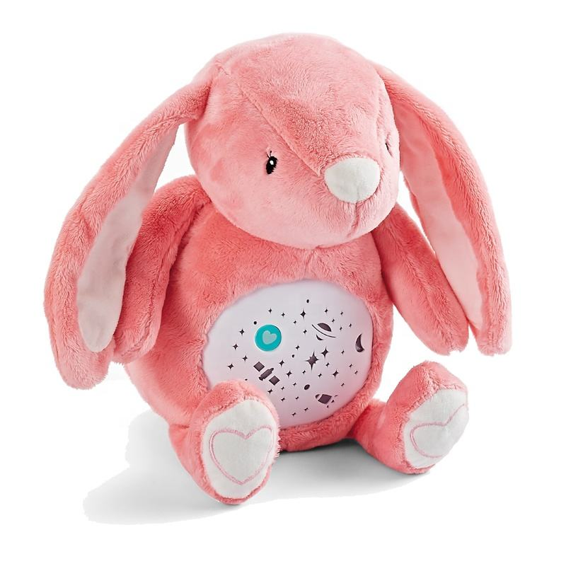 Baby Product Manufacturing Plush Projection Pacifying Rabbit Doll – 1kg Unit Weight, Factory-Direct OEM CE Supply