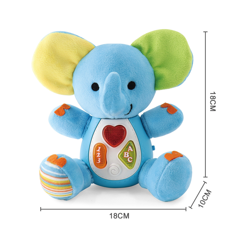 Lighting Music Elephant Plush Toy for EU Market – CE Certified, 48pcs MOQ, Fast Local Delivery