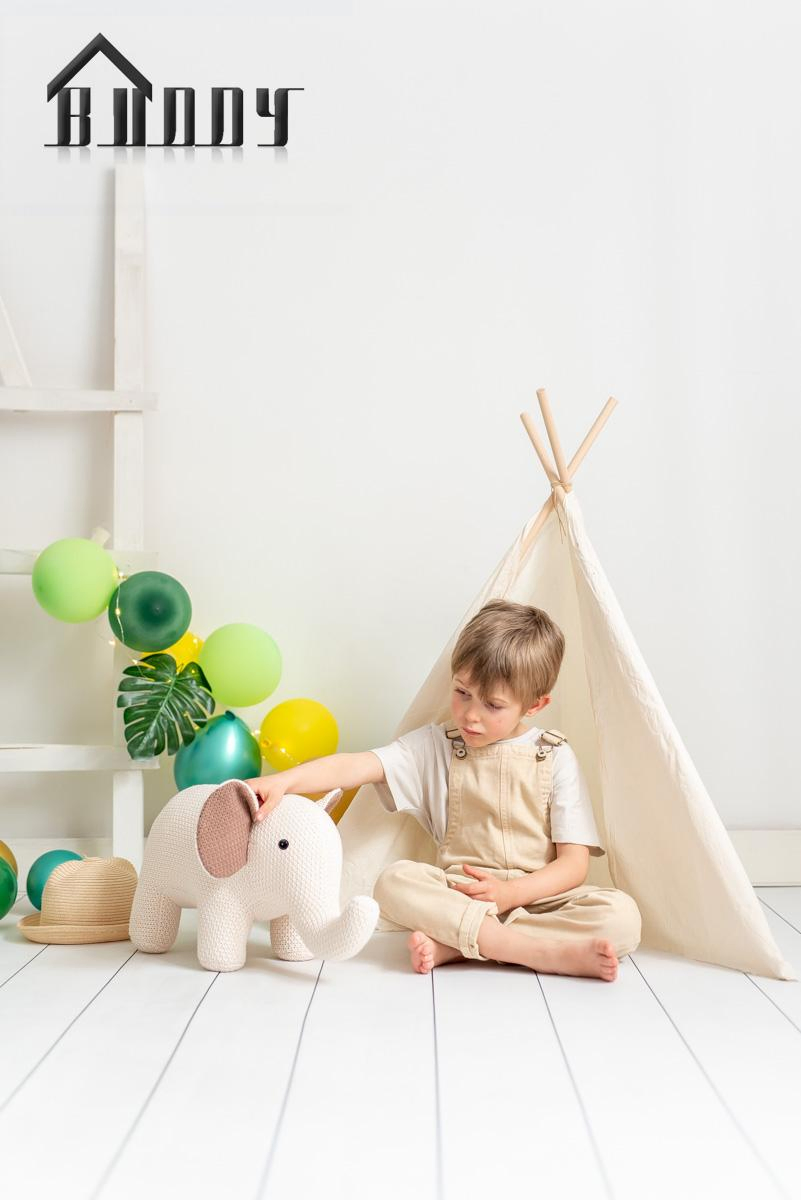 Finished Buddyhome Food Grade Elephant Plush Cushion – Retail-Ready, CE EN71 Certified, Bulk Resale, MOQ 50pcs
