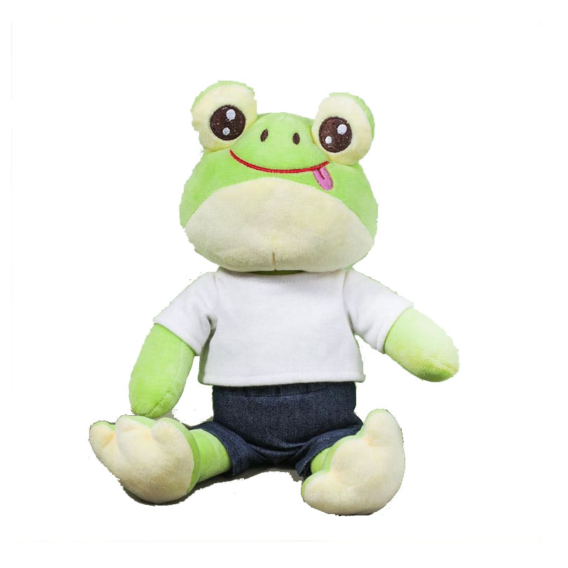20-50cm Short Plush Stuffed Frog Toy – PP Cotton Filling, OEM Welcomed, MOQ 500pcs Factory Direct
