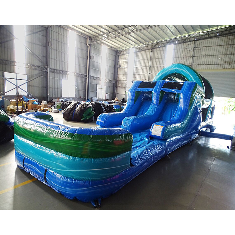 Water Park 1 Set MOQ CE ASTM 0.55mm PVC Tarpaulin Inflatable Bouncer Slide Combo For Kids 5-7