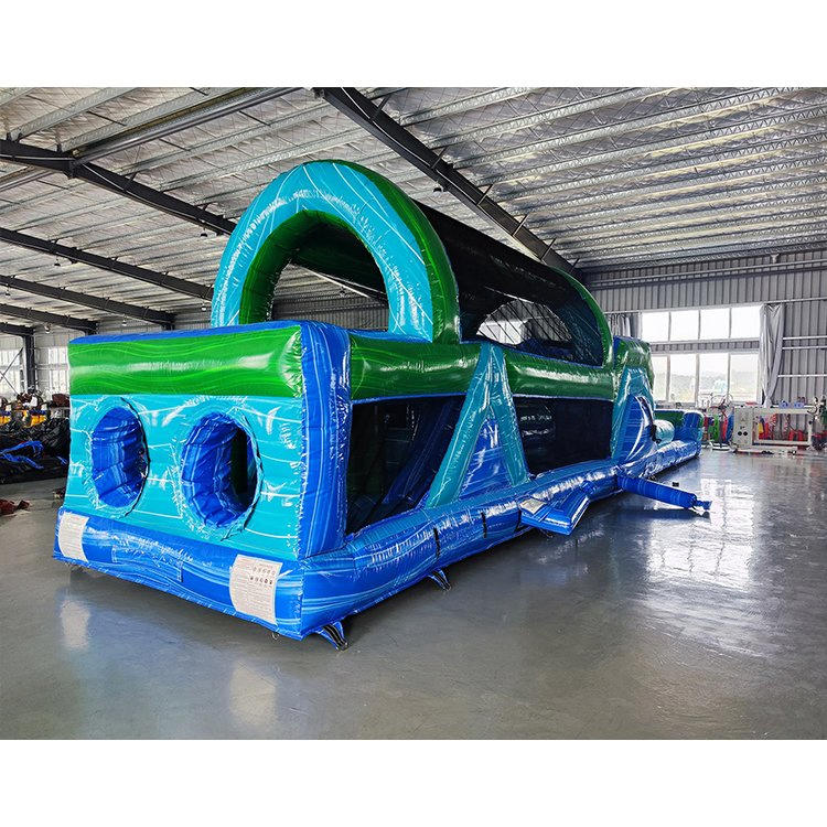 Water Park 1 Set MOQ CE ASTM 0.55mm PVC Tarpaulin Inflatable Bouncer Slide Combo For Kids 5-7