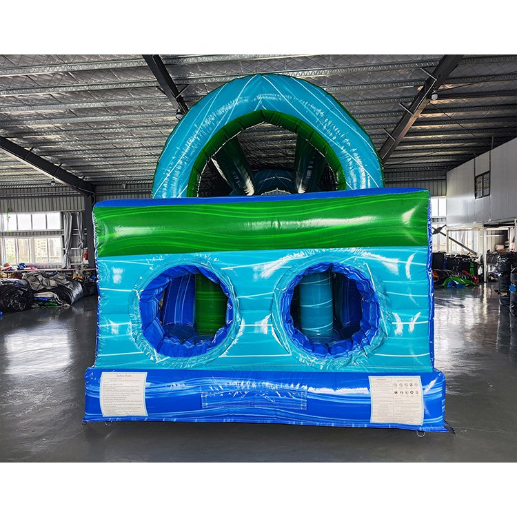Water Park 1 Set MOQ CE ASTM 0.55mm PVC Tarpaulin Inflatable Bouncer Slide Combo For Kids 5-7