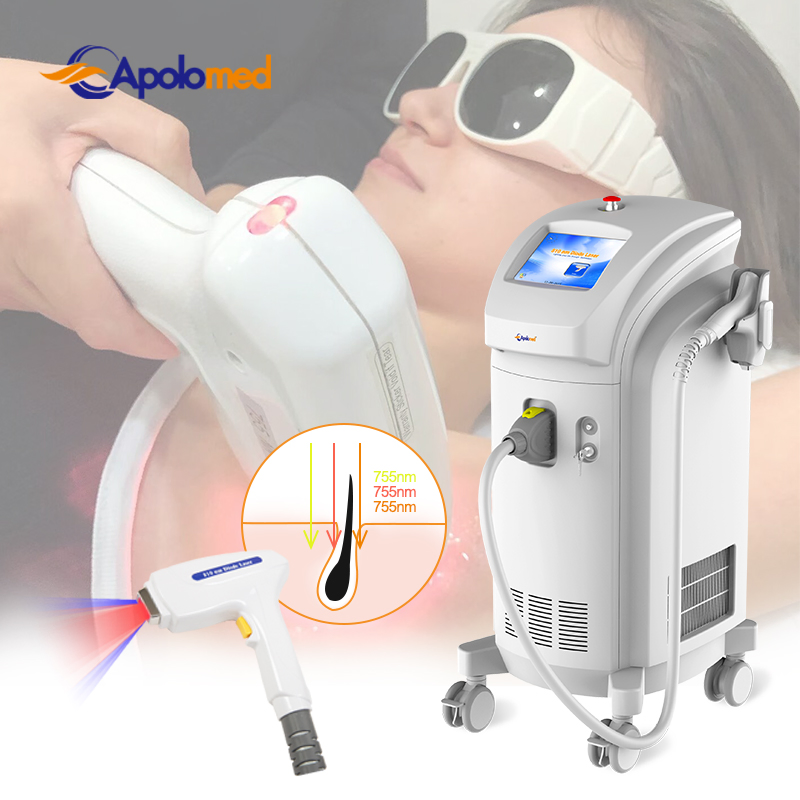 1600W 810nm Diode Laser Hair Removal Instrument, Triple Wavelength CE FDA ISO Certified for Commercial Beauty Clinics