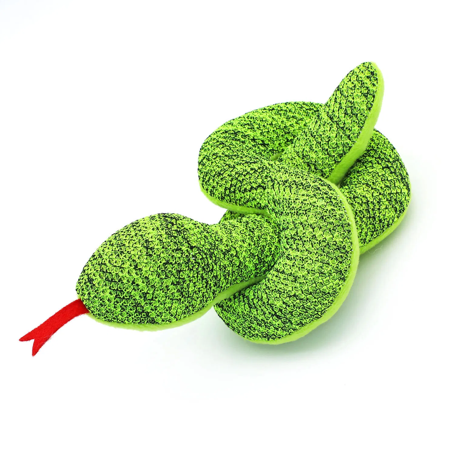 Factory Direct 25cm Plush Squeaker Snake Dog Toy, OEM MOQ CE