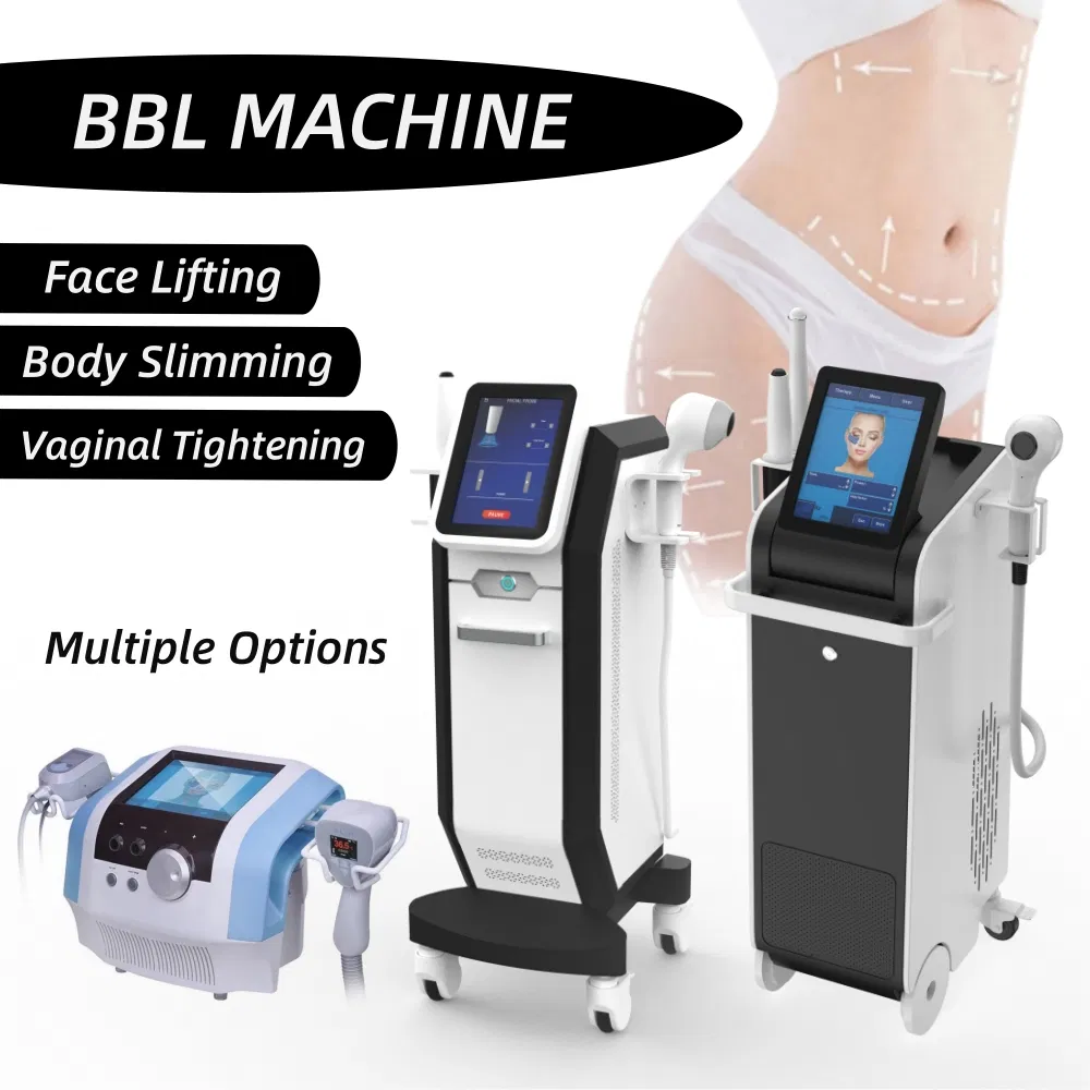 55kg 65*66*116cm Non-Portable BBL Slimming Machine – 4MHz RF Ultrasound 3 Handles, Salon Use OEM ODM Supported