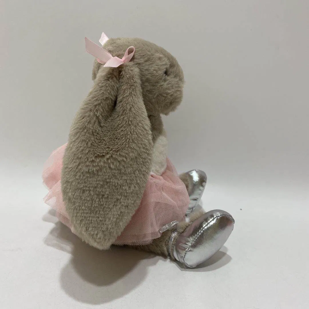 Factory Direct 25cm 0+ Age Grey Sitting Plush Bunny Toy – CE Certified, OEM Support, MOQ 500