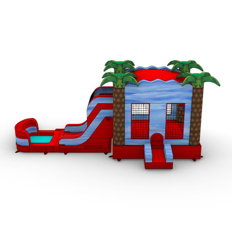 Amusement Park R&D Tested Inflatable Bouncer Combo Slide – 0.45mm PVC, CE Verified, 1 Set MOQ