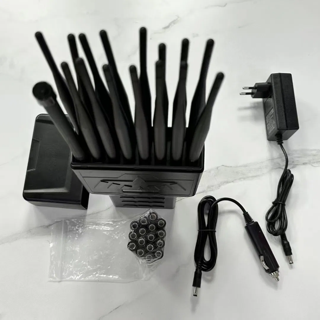 16-Antenna 5G Cell Phone Signal Jammer N16D – 1900~1990MHz Range, 25m Max Jamming Radius, CE Cert, MOQ 1pc OEM Supported