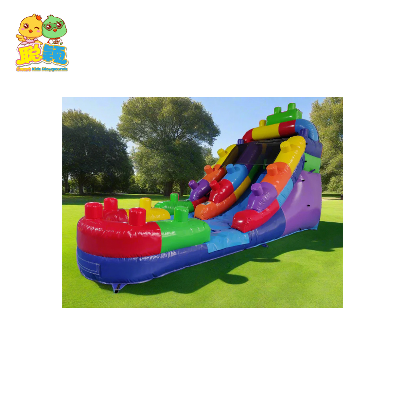 Factory Direct ISO 9001 Certified 0.55mm PVC Inflatable Bounce House Slide, MOQ 1pc, OEM Supply for Amusement Parks