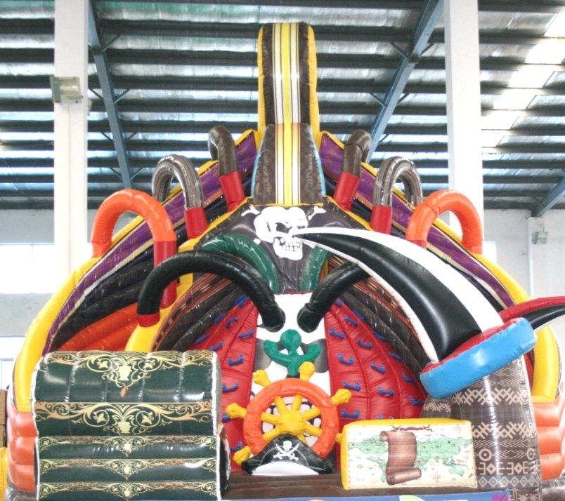Inflatable Pirate Jumping Slide Bouncer with Full Test Report – 6*5*6.28m, CE/EN71 Inspected, COC Available, MOQ 1