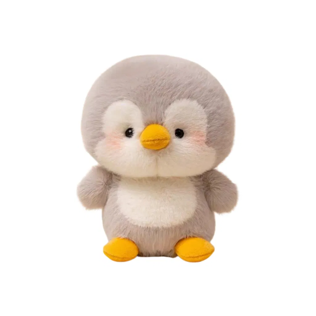7-Day Sample Lead Time 16cm Light Gray Penguin Plush Toy, OEM Supported, 50pcs MOQ